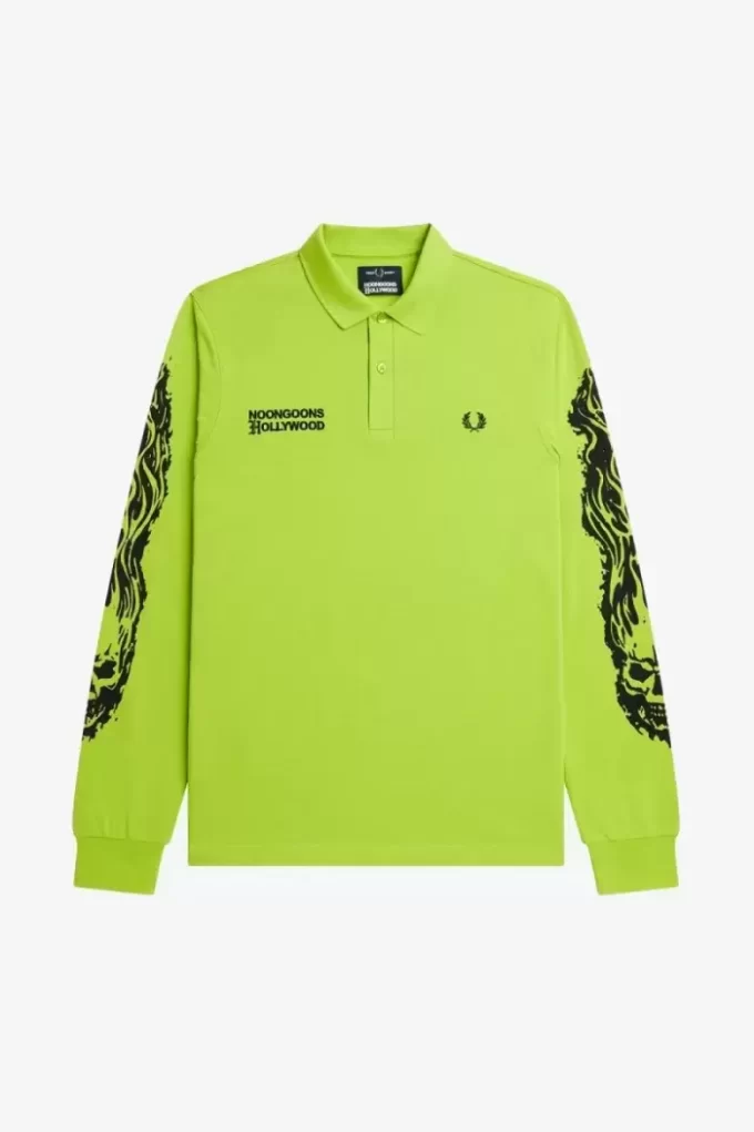 Noongoons Long Sleeve Graphic Men’s Polo Shirt Noongoons Long Sleeve Graphic Men’s Polo Shirt
