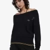 Off-The-Shoulder Knitted Women’s T-Shirt