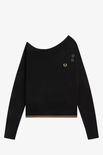 Off-The-Shoulder Knitted Women’s T-Shirt