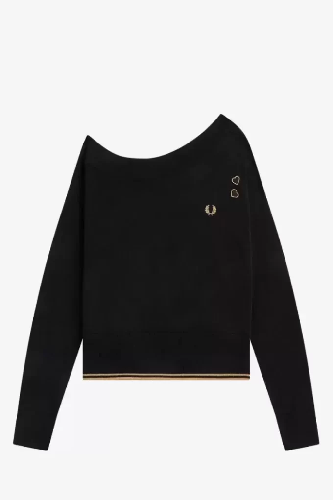 Off-The-Shoulder Knitted Women’s T-Shirt