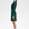 Off-the-Shoulder Snakeprint Women’s Dress