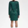 Off-the-Shoulder Snakeprint Women’s Dress