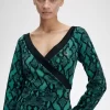 Off-the-Shoulder Snakeprint Women’s Dress