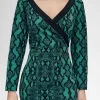 Off-the-Shoulder Snakeprint Women’s Dress