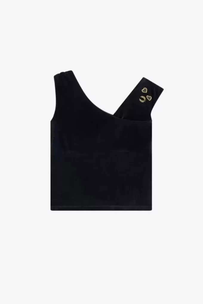 Off-The-Shoulder Velour Women’s T-Shirt