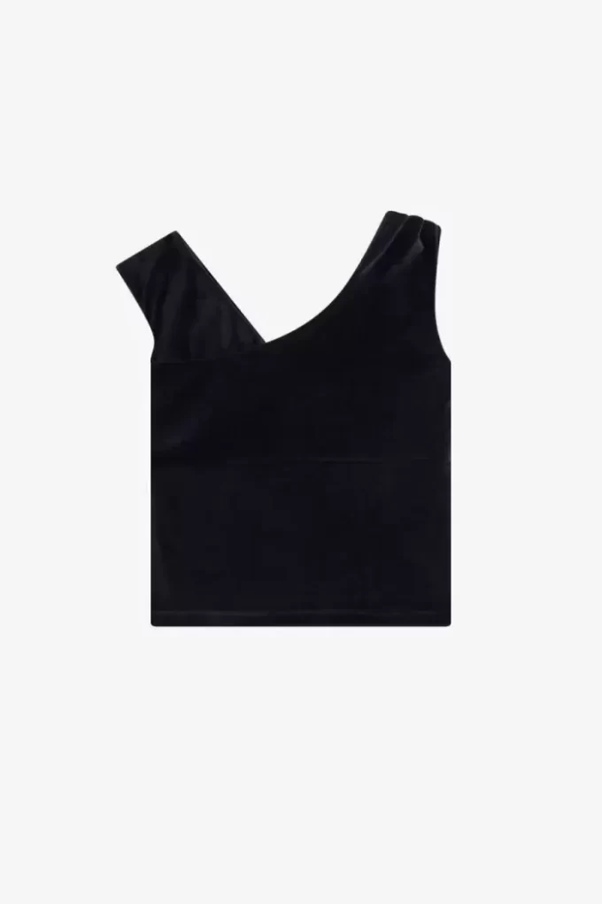 Off-The-Shoulder Velour Women’s T-Shirt