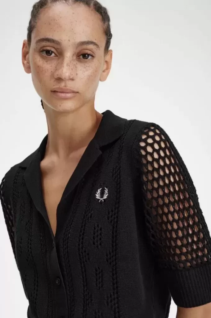 Open-Knit Button-Through Women’s Shirt Open-Knit Button-Through Women’s Shirt