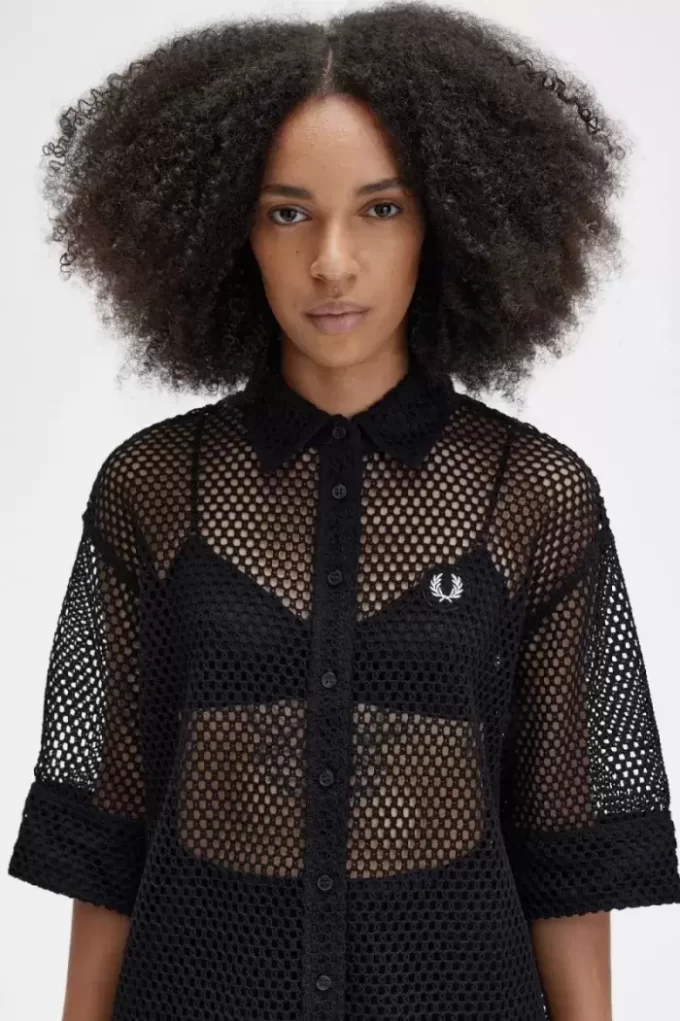 Open-Knit Shirt Women’s Dress