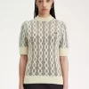 Open-Knit Short Sleeve Women’s Jumper