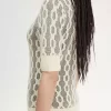 Open-Knit Short Sleeve Women’s Jumper