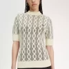 Open-Knit Short Sleeve Women’s Jumper