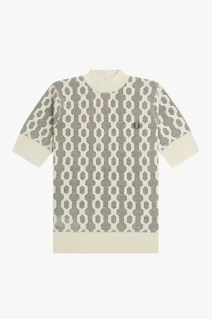 Open-Knit Short Sleeve Women’s Jumper