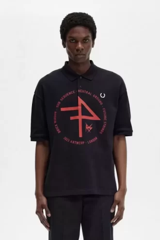 Oversized Printed Men’s Polo Shirt