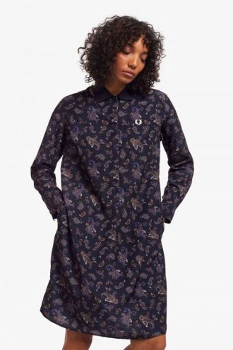 Paisley Print Shirt Dress