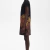 Palm Print Piqué Women’s Dress