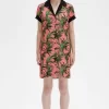 Palm Print Shirt Women’s Dress
