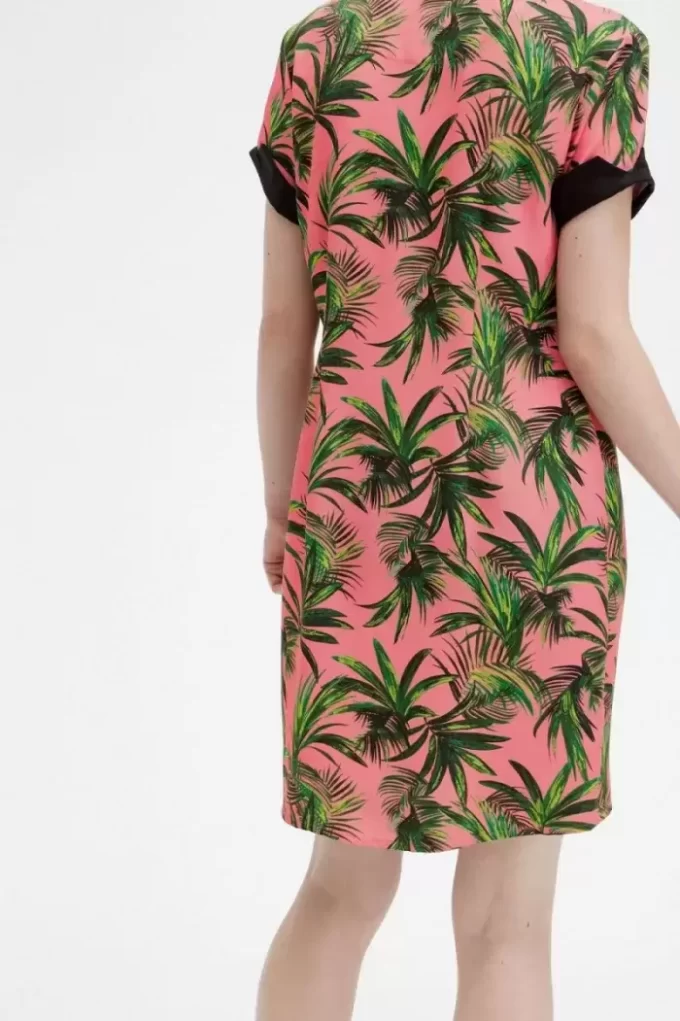 Palm Print Shirt Women’s Dress