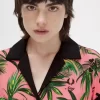 Palm Print Shirt Women’s Dress