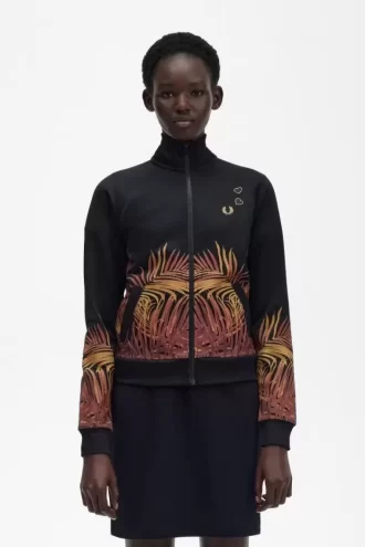 Palm Print Track Women’s Jackets