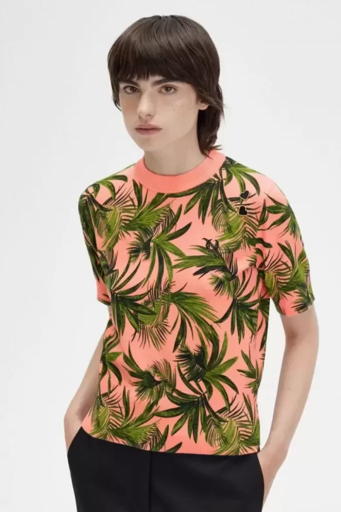 Palm Print Women’s Jumper