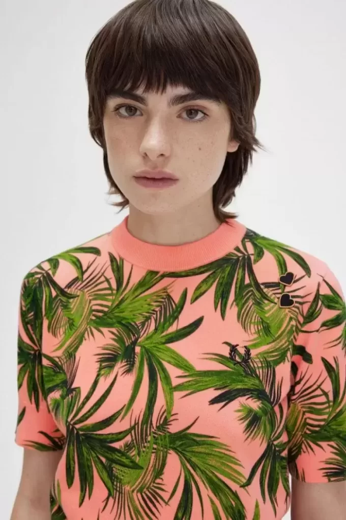 Palm Print Women’s Jumper
