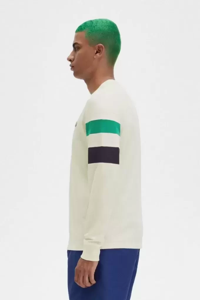 Panelled Sleeve Long Sleeve Men’s T-Shirt