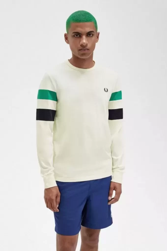 Panelled Sleeve Long Sleeve Men’s T-Shirt