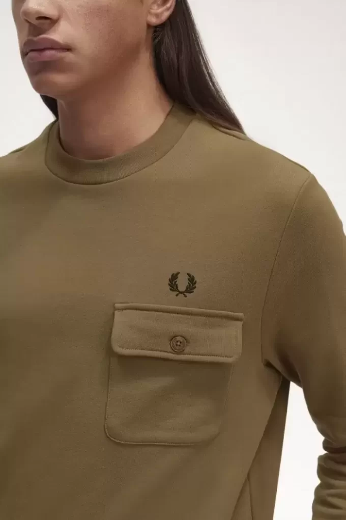 Pocket Detail Crew Neck Men’s Sweatshirts