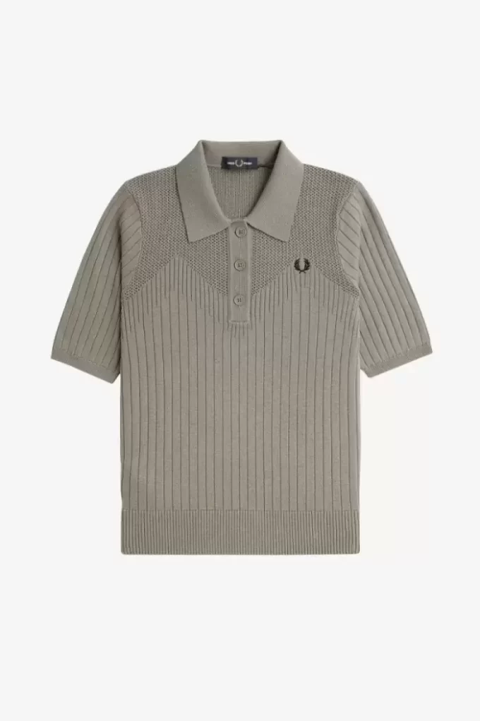 Pointelle Detail Knitted Women’s Shirt Pointelle Detail Knitted Women’s Shirt