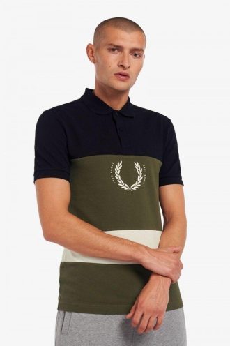 Printed Colour Block Polo Shirts