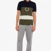 Printed Colour Block Polo Shirts Printed Colour Block Polo Shirts