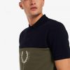 Printed Colour Block Polo Shirts Printed Colour Block Polo Shirts