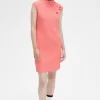 Printed Trim Piqué Women’s Dress