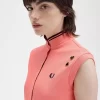 Printed Trim Piqué Women’s Dress