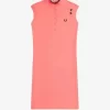 Printed Trim Piqué Women’s Dress