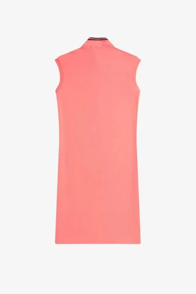 Printed Trim Piqué Women’s Dress