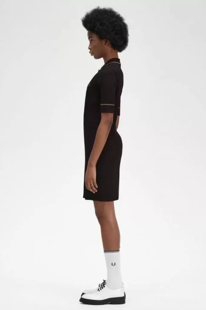 Ribbed Knitted Shirt Women’s Dress