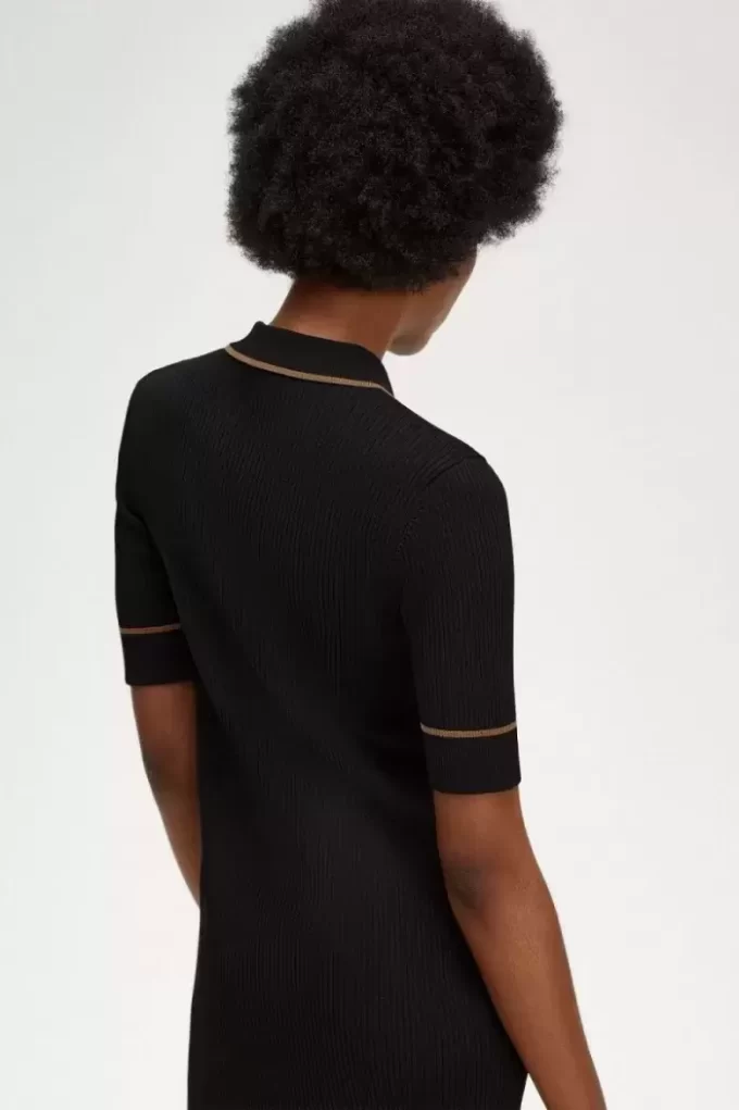 Ribbed Knitted Shirt Women’s Dress