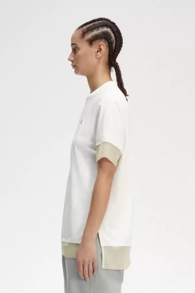 Sheer Trim Piqué Women’s T-Shirt