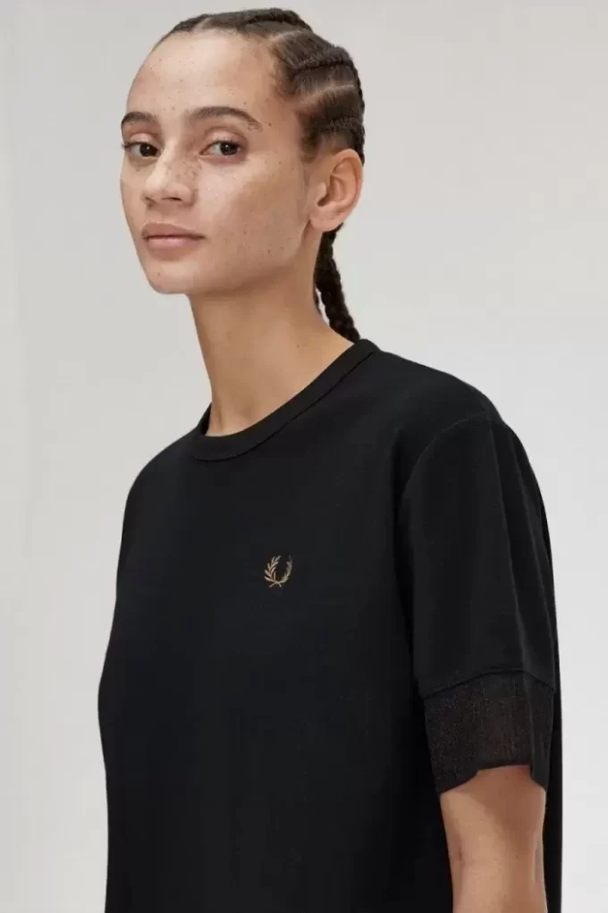 Sheer Trim Piqué Women’s T-Shirt