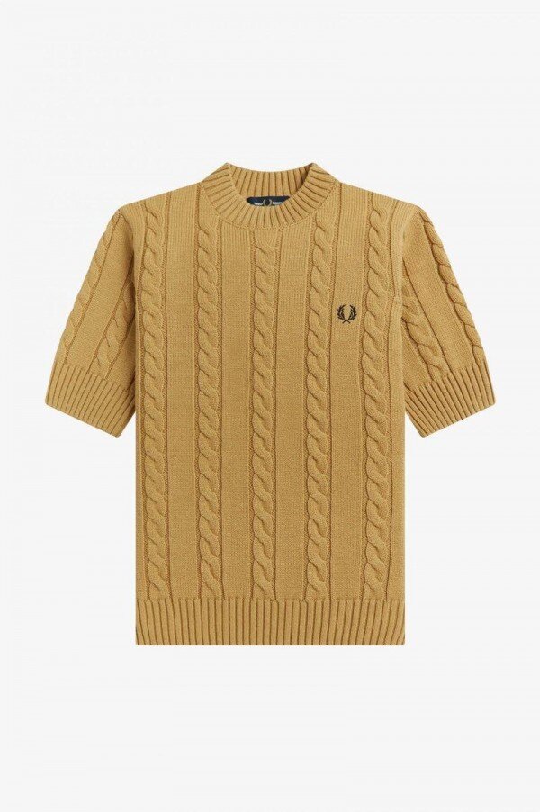 Short Sleeve Cable Knit Jumper Knitwear Short Sleeve Cable Knit Jumper Knitwear