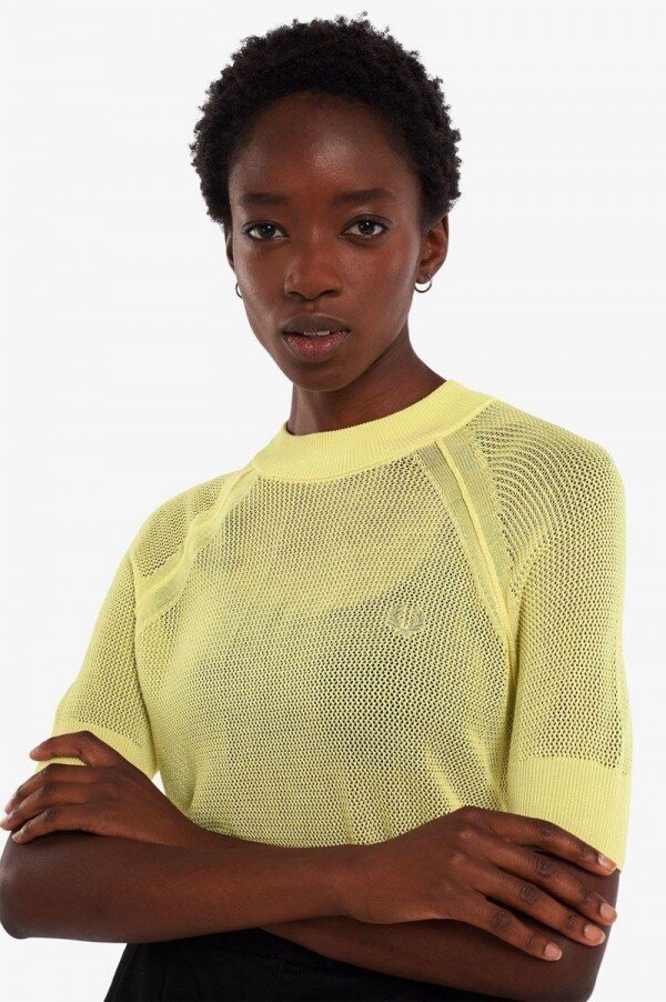 Short Sleeve Open-Knit Jumper Knitwear Short Sleeve Open-Knit Jumper Knitwear