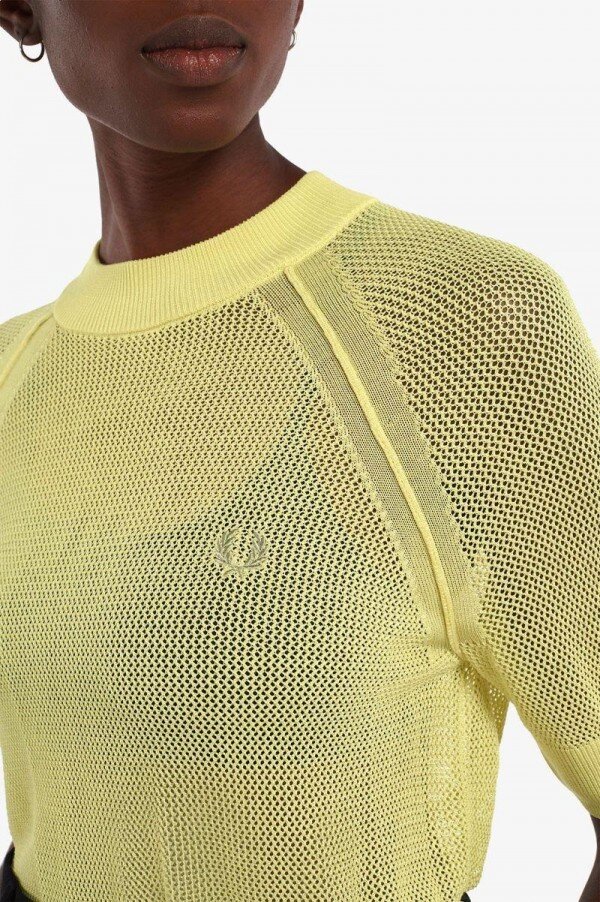 Short Sleeve Open-Knit Jumper Knitwear Short Sleeve Open-Knit Jumper Knitwear