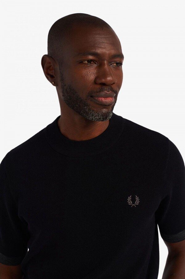 Space Dye Trim Knitted T Shirts Space Dye Trim Knitted T Shirts