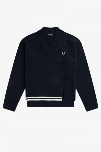 Split Hem Cable Knit Jumper Knitwear