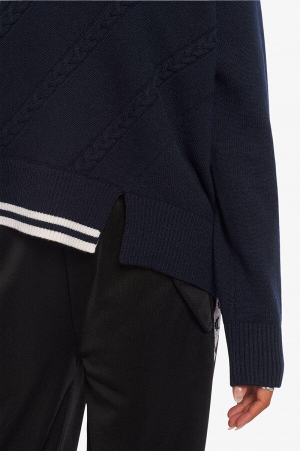 Split Hem Cable Knit Jumper Knitwear Split Hem Cable Knit Jumper Knitwear