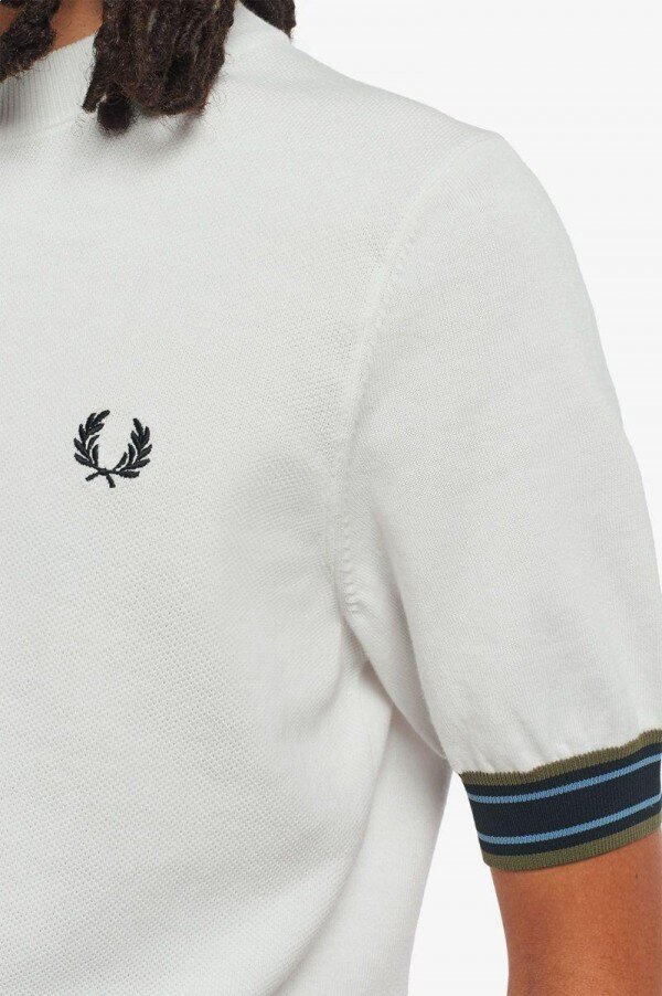 Striped Cuff Knitted T Shirts Striped Cuff Knitted T Shirts