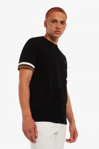 Striped Cuff Piqué T Shirts
