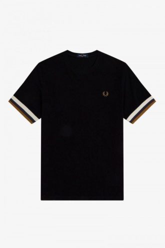 Striped Cuff Piqué T Shirts