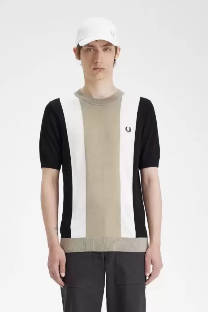 Striped Fine Knit Men’s T-Shirt Striped Fine Knit Men’s T-Shirt